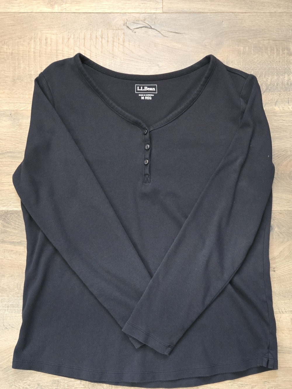 L.L Bean Long Sleeve Top Black Wome's Medium